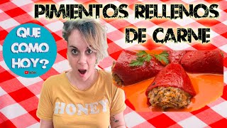 🏅 PIMIENTOS RELLENOS de carne picada y bechamel SIN HORNO  RECETA FACIL [upl. by Ydiarf832]