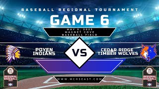 2A Central Regional Tournament  Poyen Indians Vs Cedar Ridge Timberwolves [upl. by Elletsirk]