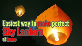 Easiest Way to Make Sky Lantern  Home Made Fanush  Sky Lantern Making at Home  Diwali Fireworks [upl. by Valry970]