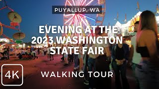 An Evening at the 2023 Washington State Fair  Walking Tour  Puyallup WA [upl. by Niwhsa800]