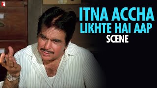 Scene Itna Accha Likhte Hai Aap  Mashaal  Dilip Kumar Amrish Puri  Dilip Kumar Best Movie Scene [upl. by Yasu]