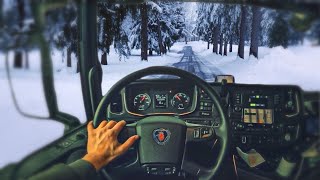 Truck Drivers Hard Snowly Day and Business Life [upl. by Buchanan]