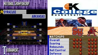 Syracuse vs Arkansas  National Championship Game  Coach K College Basketball  Sega Genesis [upl. by Stoughton725]