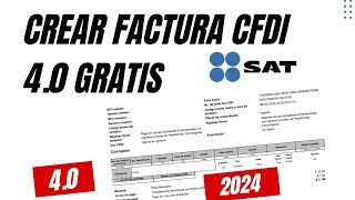 Generar Factura 40  SAT 2024 [upl. by Eirdua]