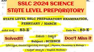 10th SSLC 2024 SCIENCE STATE LEVEL PREPARATORY EXAM 202324 KSEAB SOLVED Karnataka SSLC sslc2024 [upl. by Alomeda]