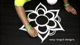 Beautiful free hand special kolam arts  easy rangoli designs  new muggulu patterns [upl. by Layod816]