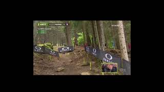 Chrono spectaculaire pour Amaury Pierron qui simpose sur la descente à Val di Sole💪💪 [upl. by Sayers]