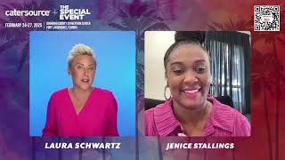 Laura Schwartz previews the Catersource  The Special Event Show 2025 with Jenice Stallings [upl. by Elkraps226]