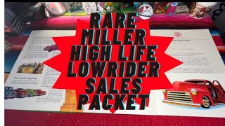 Reviews and Reflections  RARE 1985 Miller High Life Lowriding Sales Packet [upl. by Leibarg]