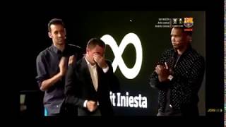 andres iniesta farewellXavi in tears after iniesta speech Emotional [upl. by Kuehnel215]