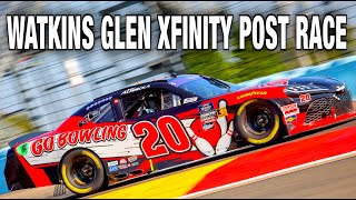 WATKINS GLEN XFINITY POST RACE  Zilisch Insanely Fast Hard Racing for Lead Goodbye NBC Xfinity [upl. by Flss920]