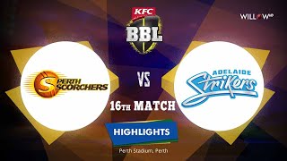 Highlights 16th Match Perth Scorchers vs Adelaide Strikers [upl. by Forland]