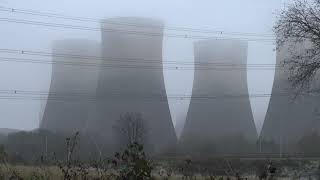 Fiddlers Ferry Power Station cooling tower demolition [upl. by Leahciam]