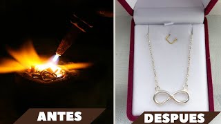 Como Hacer DIJE INFINITO en plata paso a PASO colgante en PLATA joyería [upl. by Evy]