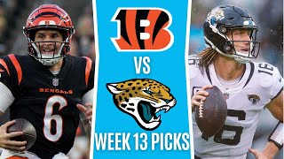 Monday Night Football NFL Picks Week 13 BENGALS vs JAGUARS  MNF Free Picks amp Odds [upl. by Berl]