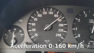 BMW 740i E38 44 286HP  Acceleration 0100  0160 Exhaust Sound [upl. by Trinatte]