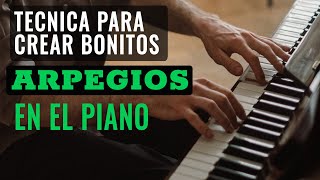 Técnica para crear bonitos arpegios en el piano con acordes simples [upl. by Yvonne]