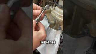 Helicoil for the Clutch Cover 🤦🏻‍♂️ dirtbikes maintenance doityourself [upl. by Tolley]