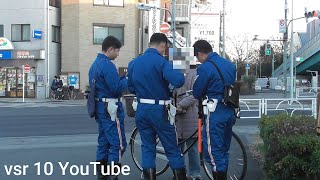 【一発赤切符！！】警察の警告をガン無視で赤信号をぶっちぎるBBA！！自転車やりたい放題2連発！！ [upl. by Hanid]