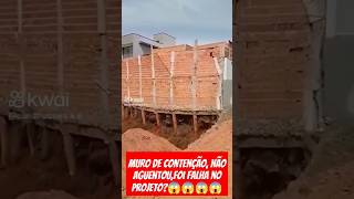 Tirou a terra de sustentação e o muro não resistiucaminhão caminhoneiro construção [upl. by Chon465]