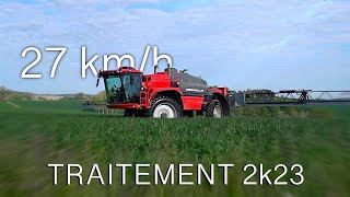 🇺🇸Delmotte Farms  Horsch Leeb 6300pt lancé à 27kmh aux fongicides 2023 [upl. by Hedvig489]