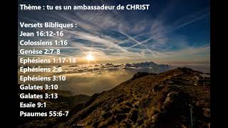 Tu es un ambassadeur de CHRIST [upl. by Ahsikin]