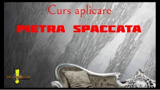 vopsea decorativa 3d  PIETRA SPACCATA  piatra sparta  cum se aplica secrete video aplicare [upl. by Antoni]