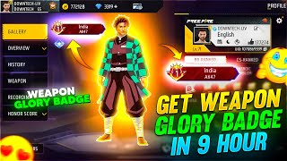 GET INSTANT WEAPON GLORY BADGE 😱BY GLITCH TOP 1 IN EVERY WEAPON  FREE FIRE 🔥 [upl. by Kcirdde]