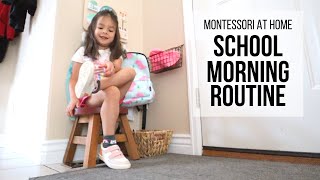 MONTESSORI AT HOME School Morning Routine with a Preschooler  Toddler [upl. by Eileen]