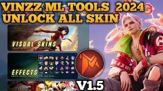 VINZZ ML TOOLS 2024 NO PASSWORD  INJECTOR ML  APK UNLOCK ALL SKIN MOBILE LEGENDS [upl. by Ferretti]