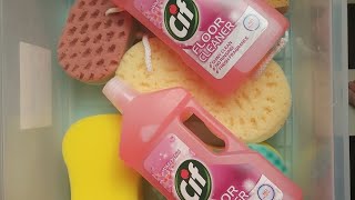 Asmr Soapy Sponge Squeezing 🧽💦 🌼🌸Cif Wild Orchid🌼🌸Floor Cleaner [upl. by Aillimac]