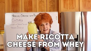 Make Ricotta Cheese from Whey [upl. by Leach395]