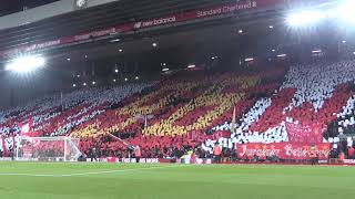 Liverpool and Everton fans sing Justice for the 96 at Anfield [upl. by Opiuuk]