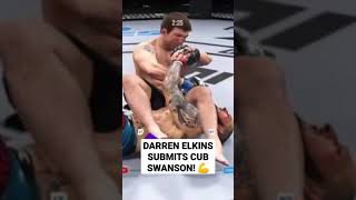 Darren Elkins Submits Cub Swanson 💪 Shorts  UFC 4 Simulation [upl. by Sayers572]