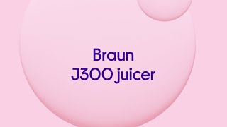 Braun J300 Juicer  Black  Quick Look [upl. by Arakal]