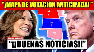 ¡¡¡INCREÍBLES RESULTADOS DE VOTACIÓN TEMPRANA ¡Impactante Mapa Electoral 2024 Kamala vs Trump [upl. by Granlund]