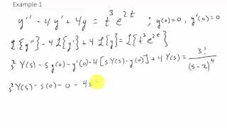 Solving Differential Equations Using LaPlace Transforms Ex 1 [upl. by Allene308]