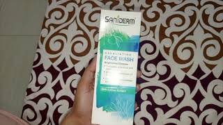 SaniDerm facewash Review  oily skin  sulphate free facewash [upl. by Lorilee]