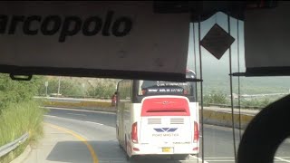 Roadmaster kinglong Bus Vs Skyways Volvo bus on Motorway pak street food [upl. by Yhtommit]