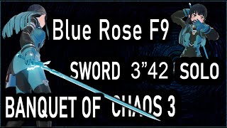 SAOFB【SWORD V2】BofChaos3 Solo Blue Rose F9 3quot42 [upl. by Anabella626]