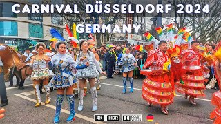 karneval Düsseldorf 2024 Carnival in Düsseldorf in Germany 4k HDR [upl. by Eimar844]