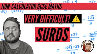 Very Difficult GCSE Maths Questions Surds NonCalc [upl. by Octavie352]