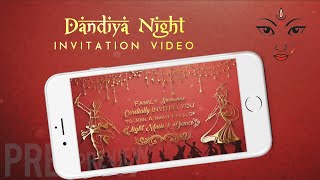 Best Dandiya Night Invitation Video  Navratri Invitation Video  Durga Puja  Durga Pujo [upl. by Ettenuahs]