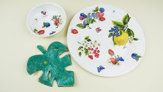 🌼 DIY Platillos y cuencos de arcilla de secado al aire 🌼 [upl. by Aiet]