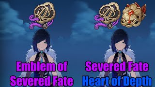 How Much Difference Between Emblem of Severed Fate Vs Emblem of Severed Fate amp HOD For Yelan [upl. by Enialb]