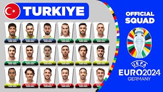 TURKIYE OFFICIAL SQUAD EURO 2024  TURKIYE 35 MAN PROVISIONAL SQUAD DEPTH FOR UEFA EURO 2024 [upl. by Eiznekcm34]