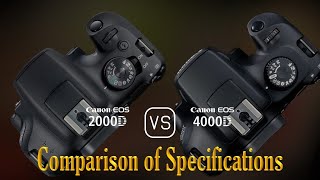 Canon EOS 2000D vs Canon EOS 4000D A Comparison of Specifications [upl. by Marta]