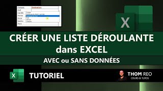 Créer une LISTE DÉROULANTE avec EXCEL  Encodage facile  Tutoriel [upl. by Accber]