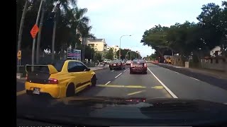 2015 audi q5 chasing a hit and run skm9185s Mitsubishi evo from ecp till east coast road [upl. by Leirol]