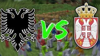 ALBANIA VS SERBIA  LUFTA E Ushtareve  Minecraft Shqip [upl. by Lathan]